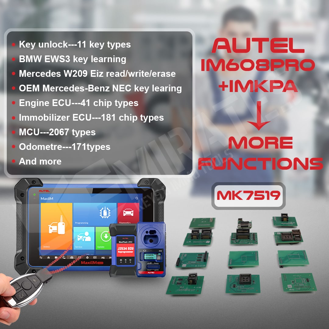 Autel MaxiIM IM608 PRO KPA Auto Key Programmer Diagnostic Tool with XP400 Pro IMKPA Accessories for Renew Unlock Autel MaxiIM IM608 PRO IMKPA Accessories
