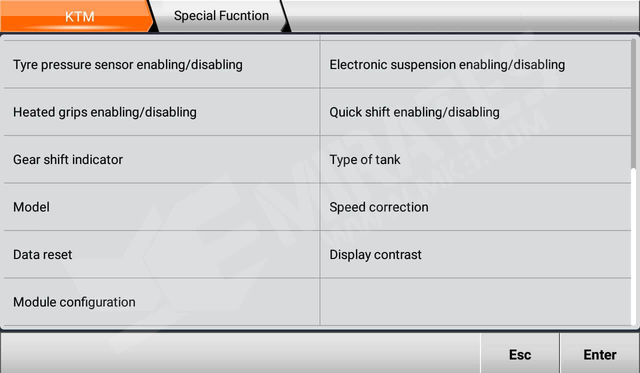 OBDStar MS80 Special Function KTM