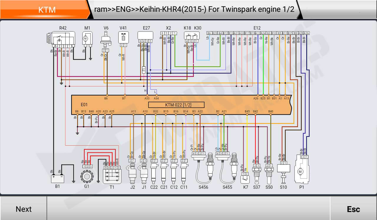 OBDSta MS80 ktm twinspark engin