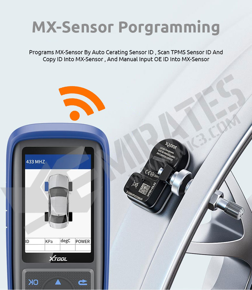 XTool TP 150 Support tire pressure sensor programming