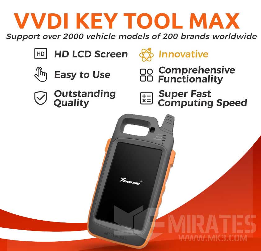 Xhorse VVDI Key Tool Max Hd Lcd Screen With A Transparent Interface, Easy To Use, And Adaptability VVDI-Key-Tool-Max-support-vehicle-brand