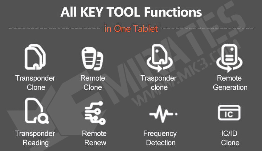 all key tool Functions in one Tablet xhorse-key-tool-plus-transponder-function