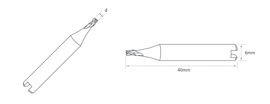 High Quality Best Price End Mill Cutter And Tracer Point W129M Carbide φ3.0xD6x40x3F For Viper , Accessories ,Cutter, Parts BUY NOW | Emirates Keys