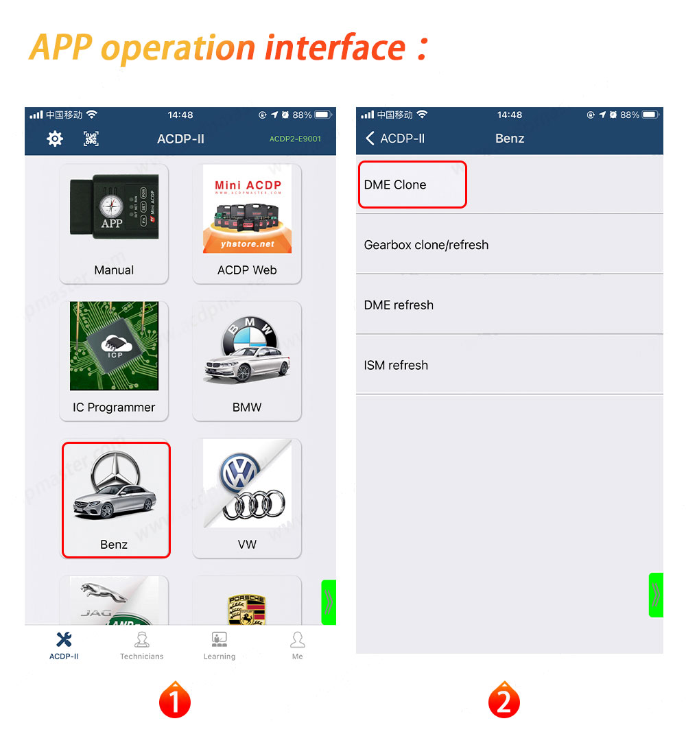 Yanhua Mini ACDP 2 Second Generation Module 15 Mercedes-Benz DME Clone Support Mercedes Benz Bench mode DME clone | Emirates Keys