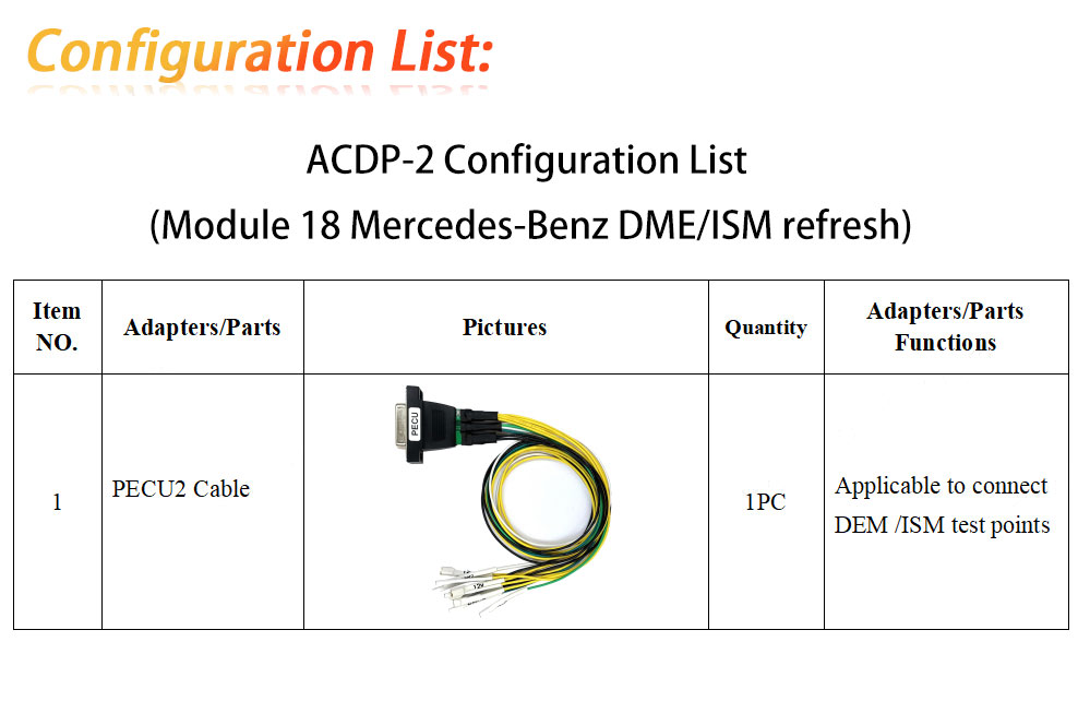 Yanhua Mini ACDP 2 Second Generation Module 18 Mercedes-Benz DME/ISM Refresh Support Mercedes-Benz 271/272/273 etc | Emirates Keys