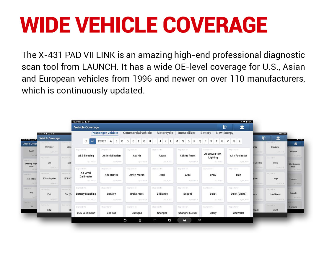New Launch X-431 PAD VII LINK High-end Flagship Diagnostic Tool Comes With The ADAS Calibration Function, 39 Service Functions, TPMS Service And Multiple Extended Modules Functions | Emirates Keys