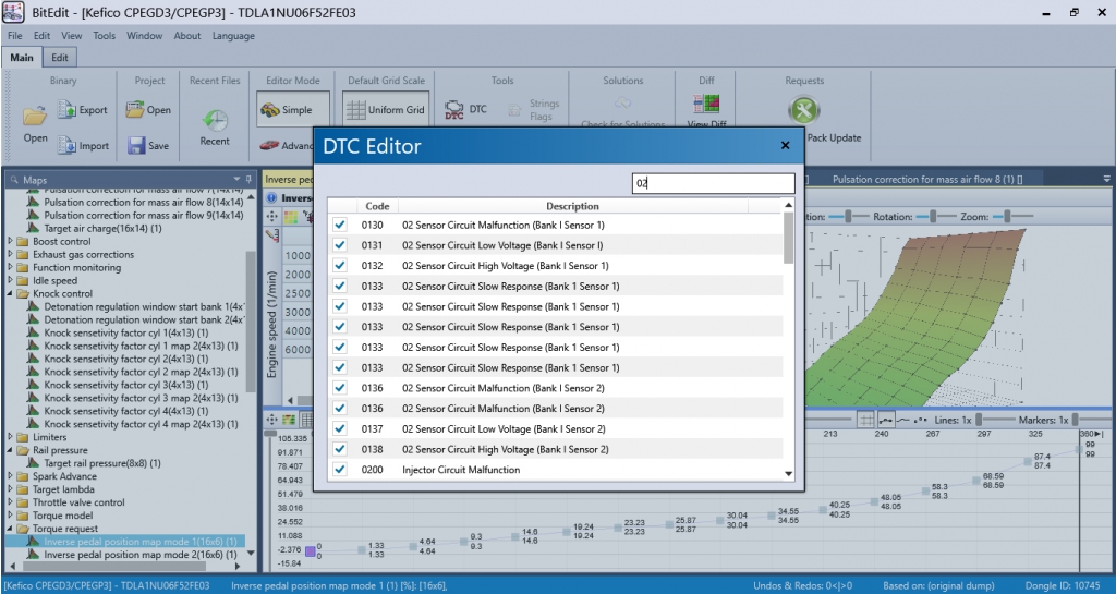 BitEdit Kefico CPEGD3 / CPEGP3 for editing calibrations Kefico CPEGD3 / CPEGP3 ECUs of petrol normal aspirated and turbocharged Kia / Hyundai | Emirates Keys
