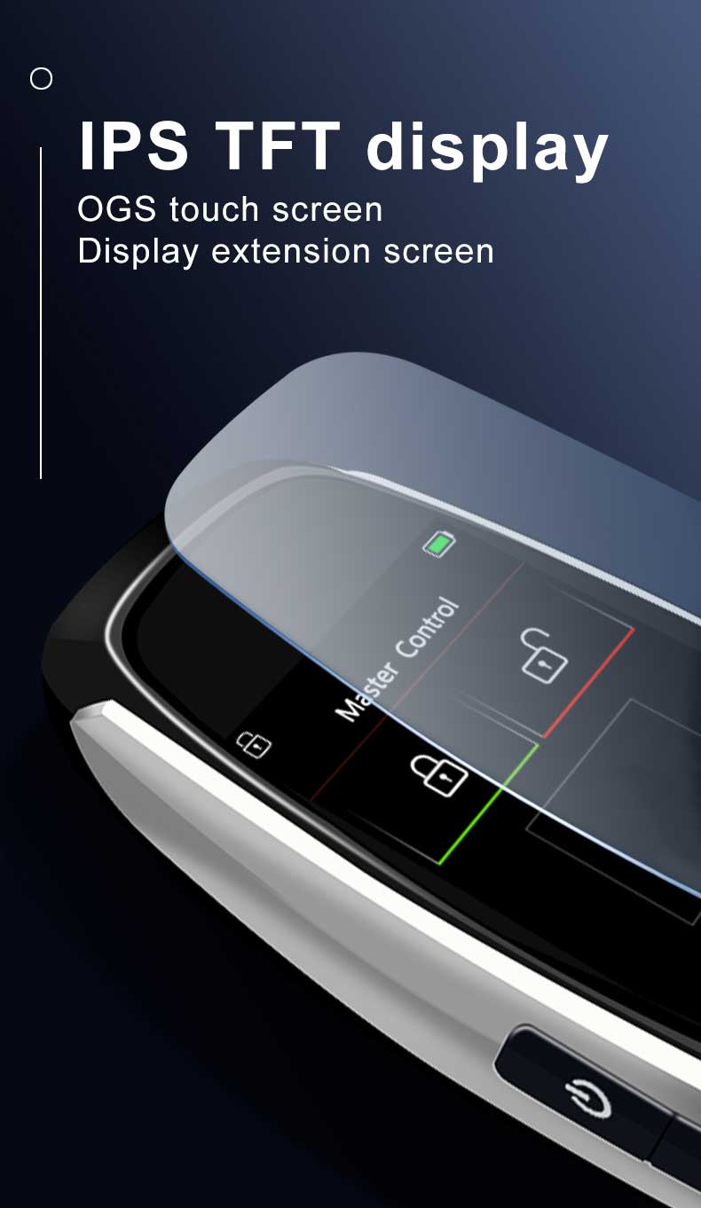 New Aftermarket LCD Universal Smart Remote Car Key Kit For All Car Models Keys With Keyless Go Silver Color | Emirates Keys