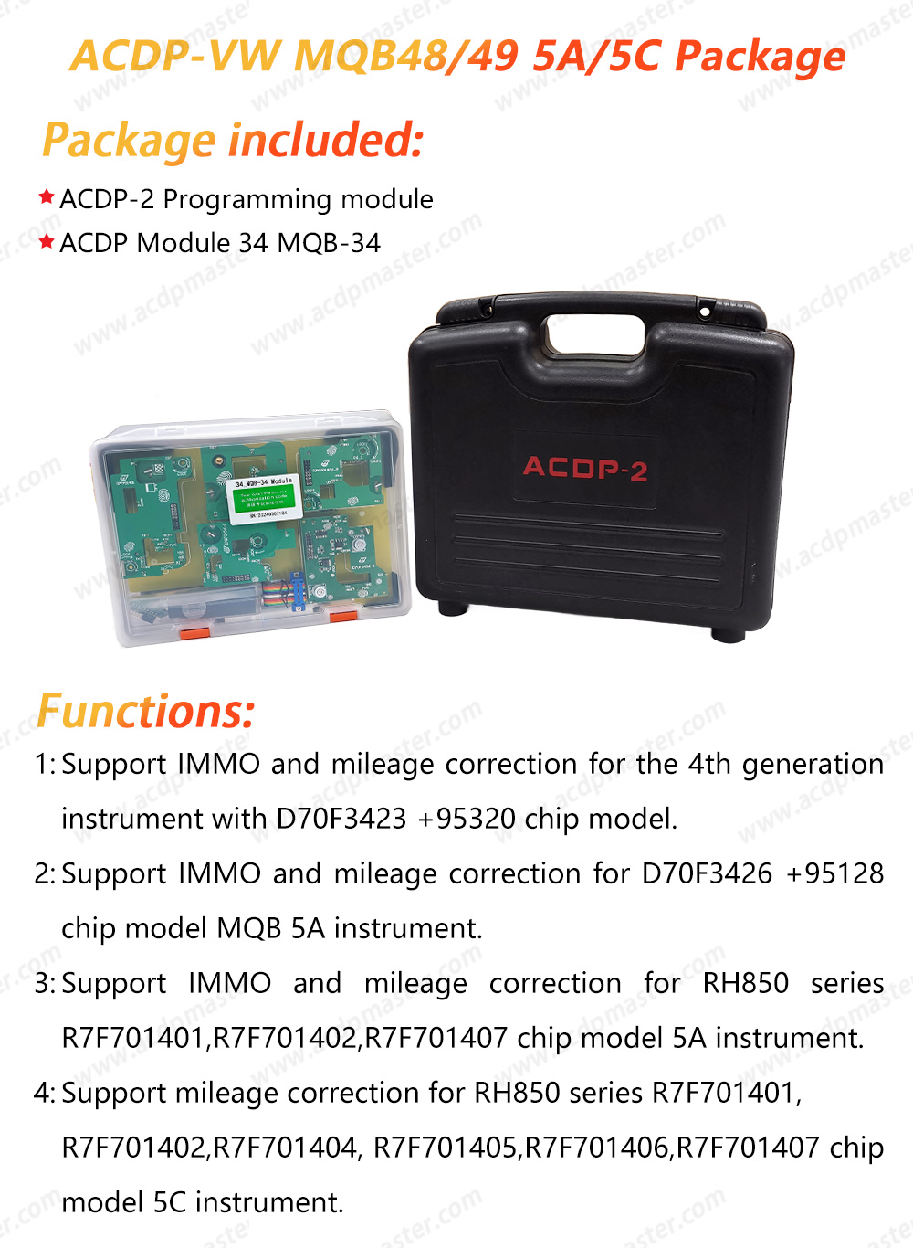 Yanhua ACDP VW MQB 48/49 5A/5C Package ( Yanhua Mini ACDP 2 Key Programming Master Basic + YanhuaACDP Module 34, VW MQB34 ) | Emirates Keys